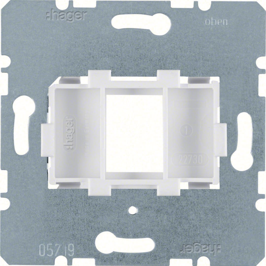 HAGER BOCCHIOTTI - PIASTRA SUPP. BIANCA SINGOLA X JACK COM. WDF4612W