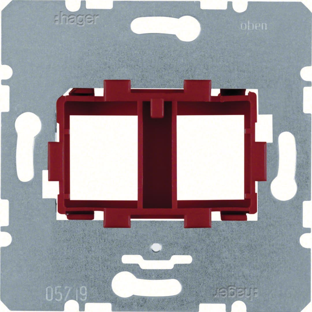 HAGER BOCCHIOTTI - PIASTRA SUPP. ROSSO DOPPIA X JACK COM. WDF4711R