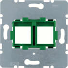 HAGER BOCCHIOTTI - PIASTRA SUPP. VERDE DOPPIA X JACK COM. WDF4714G