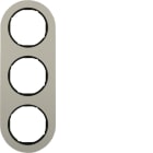 HAGER BOCCHIOTTI - CORN.3P R.CLASSIC ALU/NERO, ALU ANOD. WLD9300AB