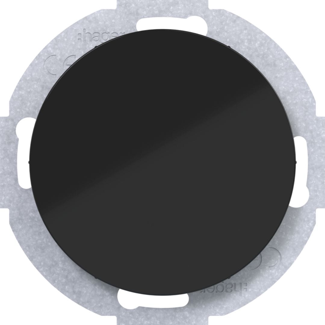 HAGER BOCCHIOTTI - INSERTO CIECO + P.ZO C.LE R1/R3 NERO WLF1001BG