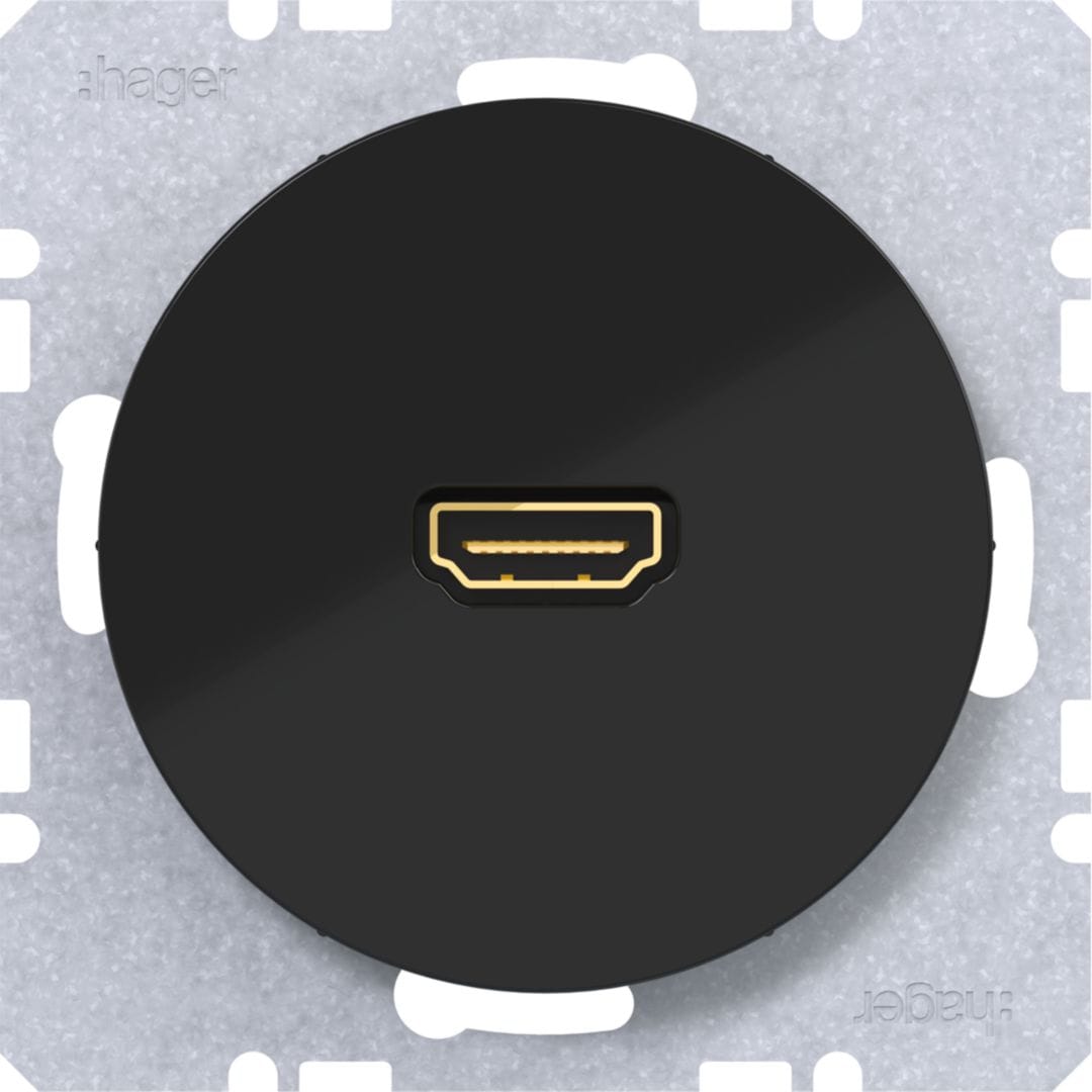 HAGER BOCCHIOTTI - PR.HIGH DEFINITION SERIE R1/R3 NERO LUC. WLF4379BG