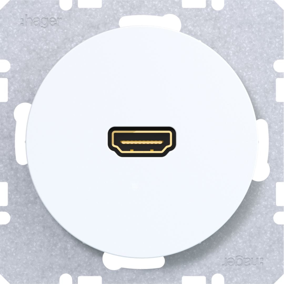 HAGER BOCCHIOTTI - PRESA HIGH DEFINITION R1/R3 BIA.POL.LUC. WLF4379WG