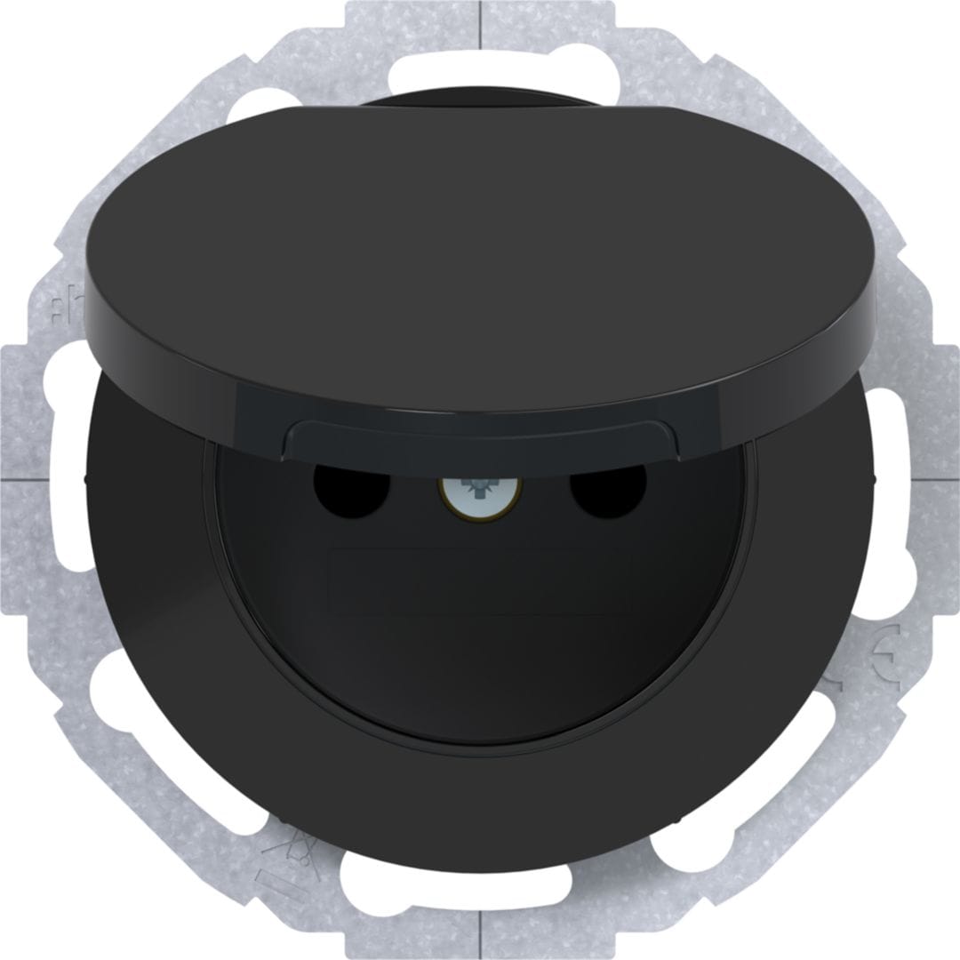 HAGER BOCCHIOTTI - PR.CON SPINOTT DI TERRA E CR1/R3 NERO WLS1811BG