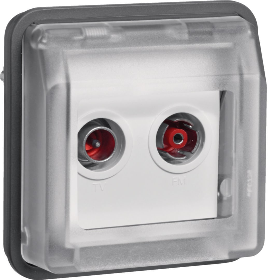 HAGER BOCCHIOTTI - INS.TV 2F + COP. PASS W.1 GRIGIO OP. WNA254