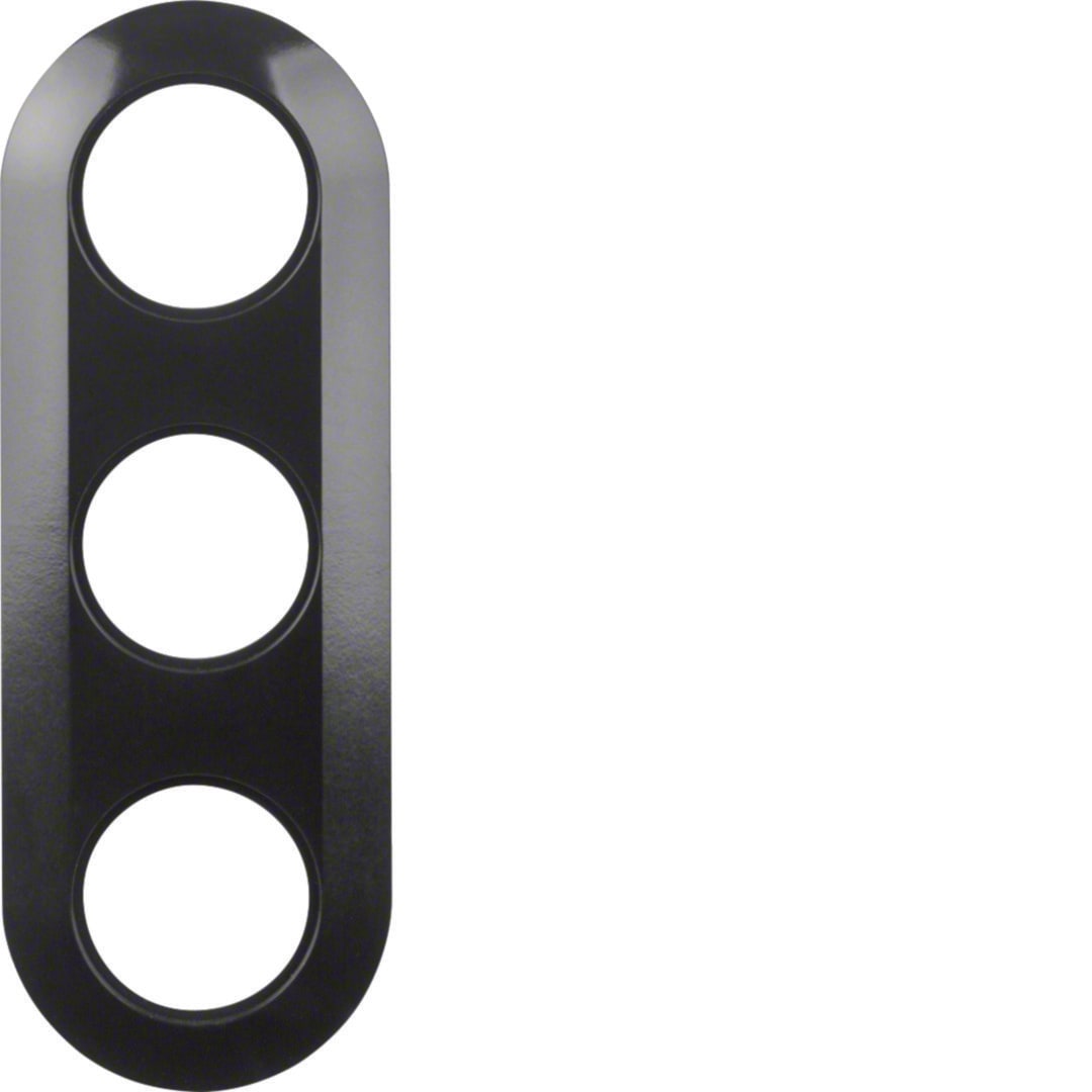 HAGER BOCCHIOTTI - CORNICE 3P SERIE 1930 NERO LUCIDO WTD3300BG