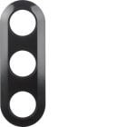 HAGER BOCCHIOTTI - CORNICE 3P SERIE 1930 NERO LUCIDO WTD3300BG
