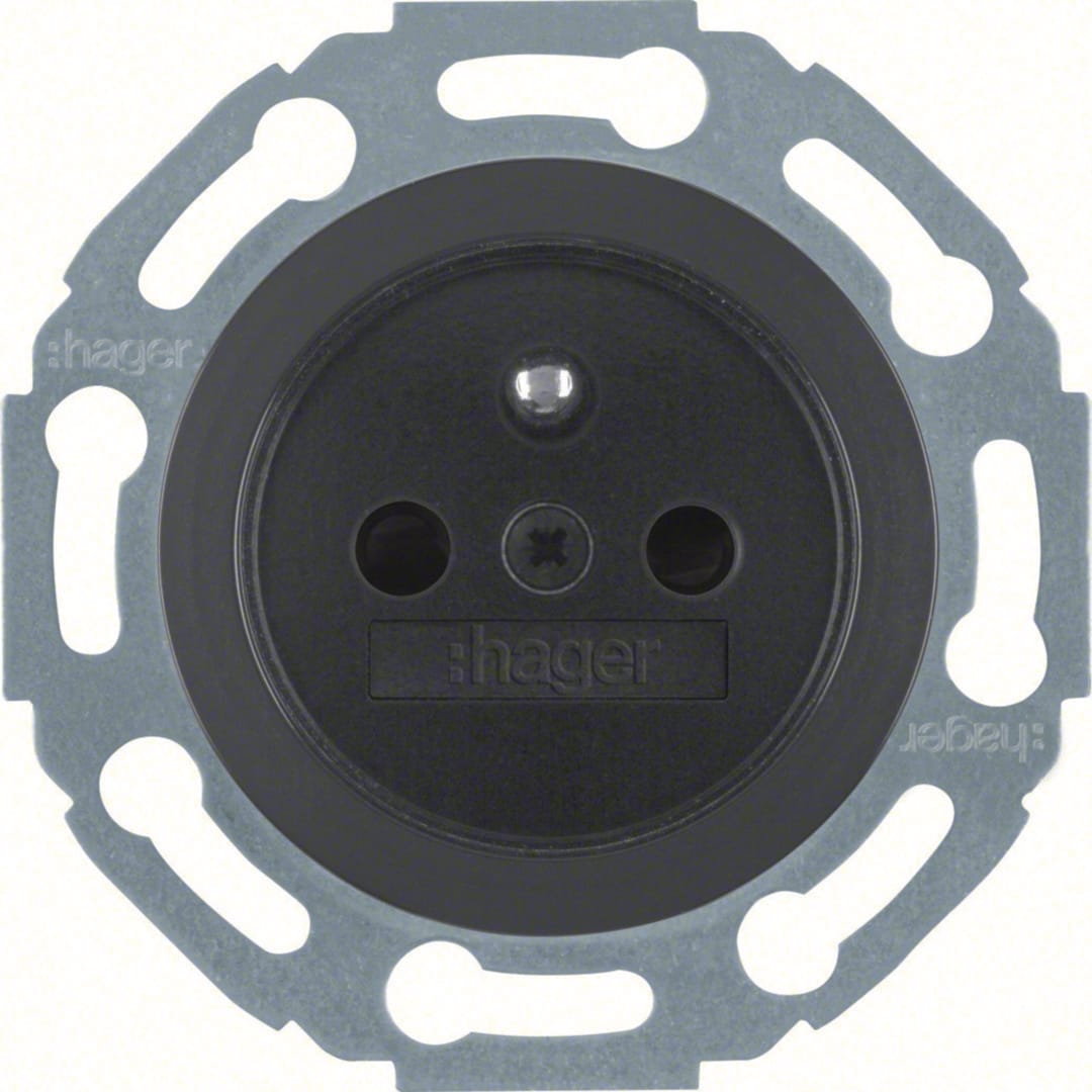 HAGER BOCCHIOTTI - PR.CON SPINOTT DI TERRA 1930/GLAS NERO WTS1800BG