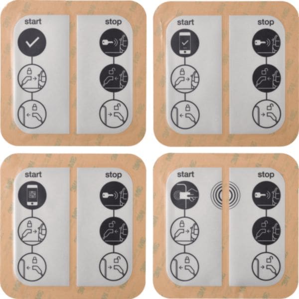 HAGER BOCCHIOTTI - Kit di adesivi frontali per stazioni di ricarica witty avanzate XEVA310