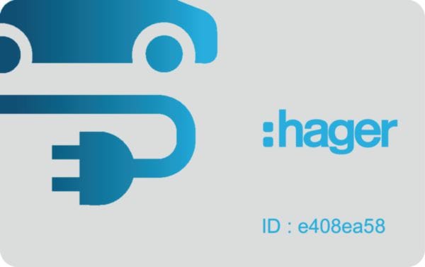 HAGER BOCCHIOTTI - Kit 20 badge RFID per stazioni di ricarica witty per utenti finali