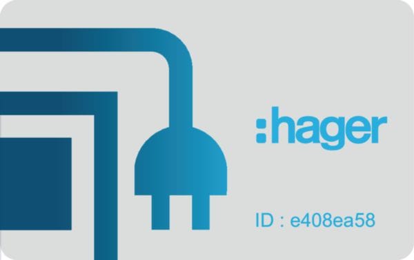 HAGER BOCCHIOTTI - Kit 3 badge RFID per stazioni di ricarica witty per utenti amministratori