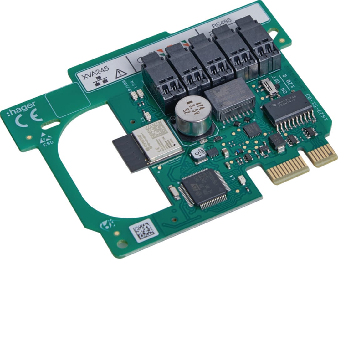 HAGER BOCCHIOTTI - Scheda elettronica TCP/IP e RS485 per connessione a gestore carichi XVA610-630 XVA245