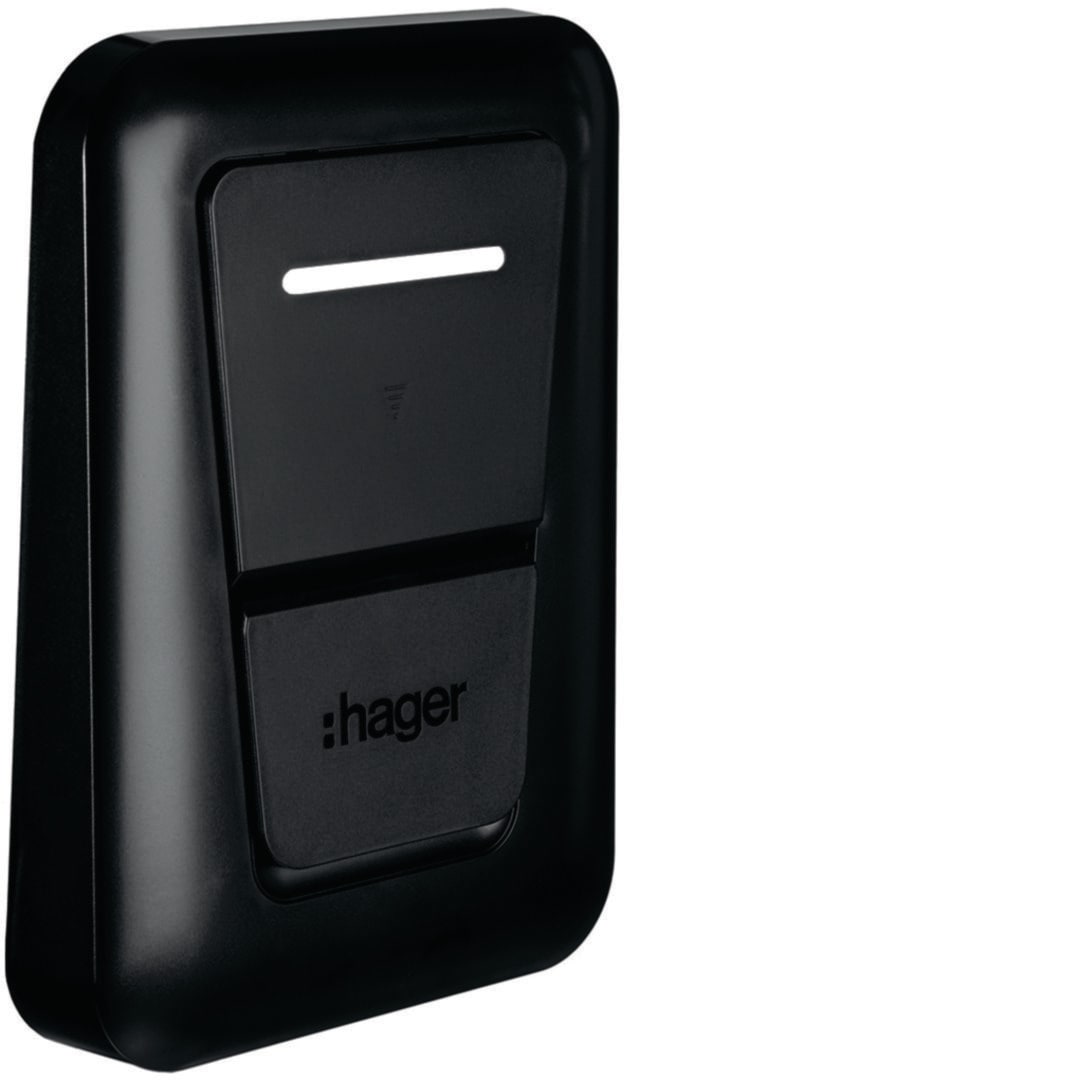 HAGER BOCCHIOTTI - Ricambio coperchio frontale antracite per witty one, plus e pro con presa