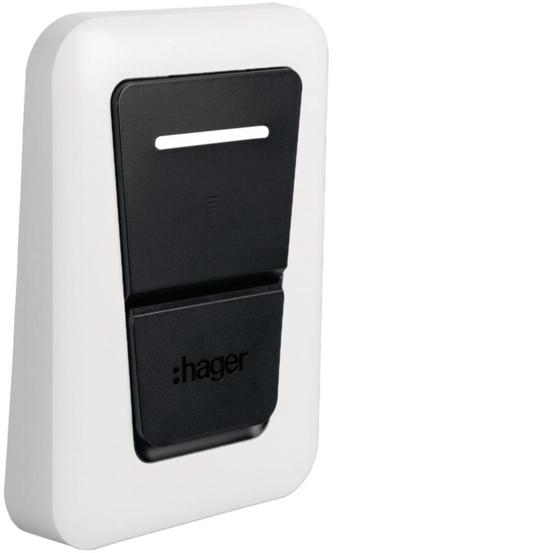 HAGER BOCCHIOTTI - Coperchio frontale bianco per wallbox witty one, plus e pro con presa