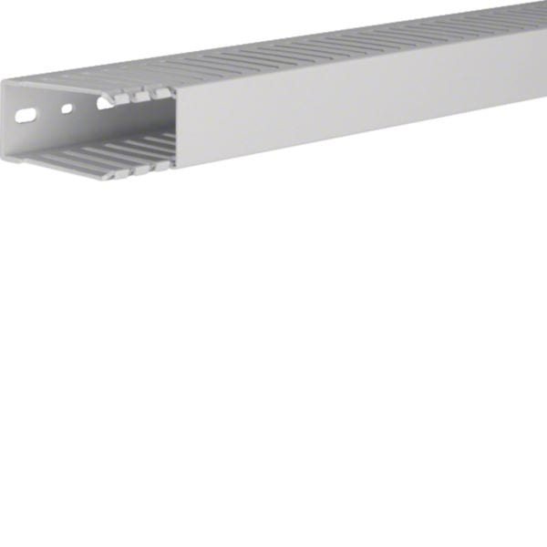 HAGER BOCCHIOTTI - Canaletta per cablaggio HF modulo 12,5 feritoia 5 grigio chiaro TD-HF 37X75 LG