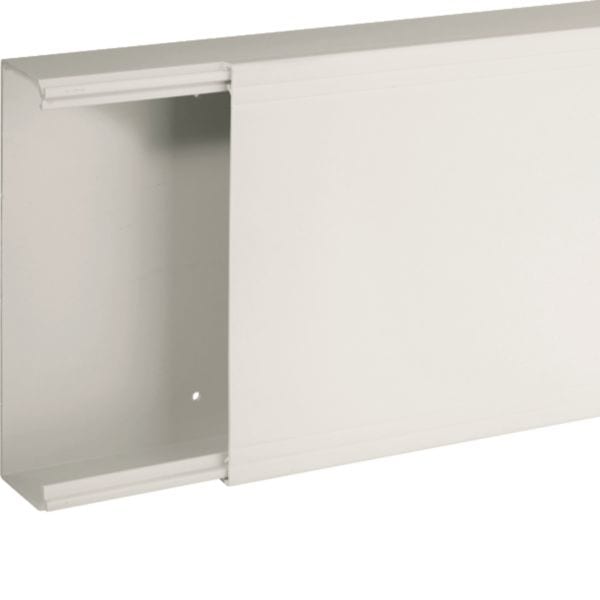HAGER BOCCHIOTTI - Canale porta cavi con base piana bianco completo di coperchio TA-EN 200x60 W