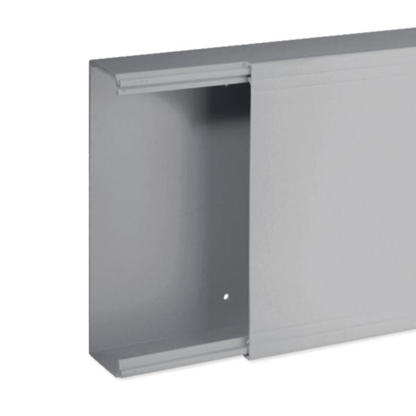 HAGER BOCCHIOTTI - Canale porta cavi con base piana grigio completo di coperchio TA-EN 200x60 G