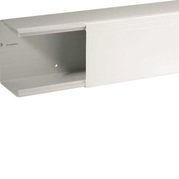 HAGER BOCCHIOTTI - Canale porta cavi con base piana bianco completo di coperchio TA-EN 100x80 W