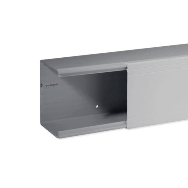 HAGER BOCCHIOTTI - Canale porta cavi con base piana grigio completo di coperchio TA-EN 100x80 G