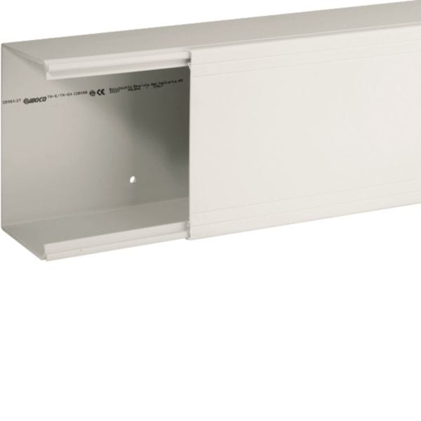 HAGER BOCCHIOTTI - TA-EN 120x80 W Canale porta cavi a base piana BIANCO