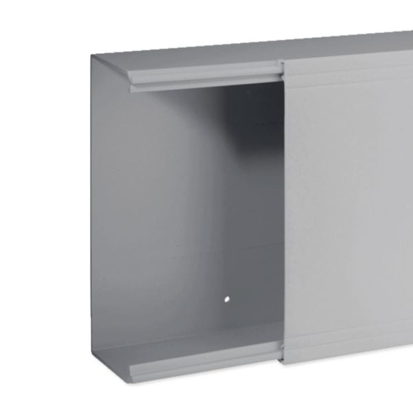 HAGER BOCCHIOTTI - Canale porta cavi con base piana grigio completo di coperchio TA-EN 200x80 G