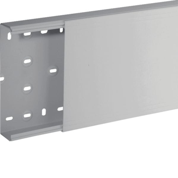 HAGER BOCCHIOTTI - Canale porta apparecchi e porta cavi grigio completo di coperchio TA-N 200x60 G