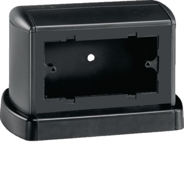 HAGER BOCCHIOTTI - Torretta porta apparecchi bifacciale 4 moduli riducibile a 3 nero ardesia TOR