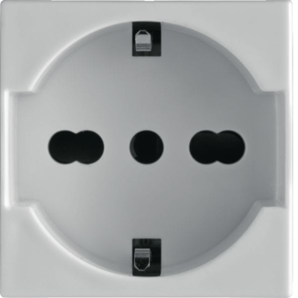 HAGER BOCCHIOTTI - Presa schuko/bivalente P40 Pepita bianca PRS SCH.2P+T 16A WT