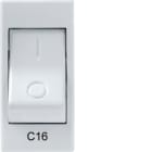 HAGER BOCCHIOTTI - Interruttore automatico magnetotermico bianco 1P+N C16 3KA 230V linea Pepita