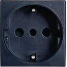 HAGER BOCCHIOTTI - Presa schuko P30 Pepita nera PRS SCHUKO 2P+T 16A BK