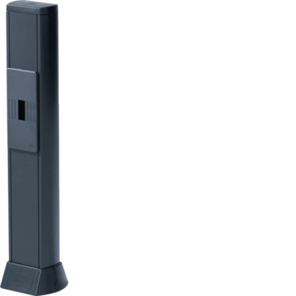 HAGER BOCCHIOTTI - BIS 1500 NR Colonna bifacciale in alluminio porta apparecchi NERO ARDESIA
