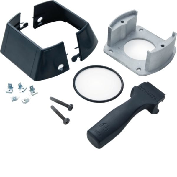 HAGER BOCCHIOTTI - Kit base-pavimento per colonna UNA nero ardesia KIT BASE UNA