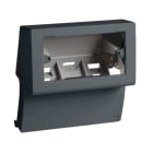 HAGER BOCCHIOTTI - Scatola porta apparecchi universale 4-3 moduli linea TBN nero ardesia SBNI 4-3 A