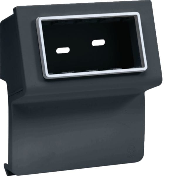 HAGER BOCCHIOTTI - SBN 4 AP A Scatola porta apparecchi Pepita per canale TBN NERO ARDESIA