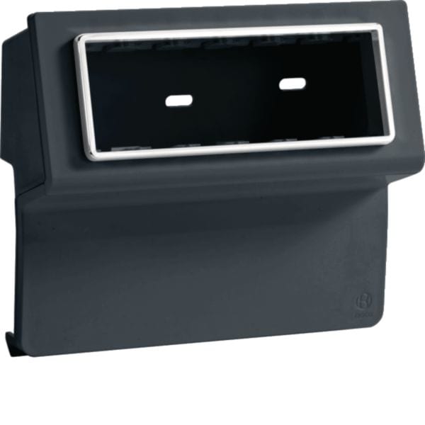 HAGER BOCCHIOTTI - Scatola porta apparecchi Pepita 6 moduli linea TBN nero ardesia SBN 6 AP A