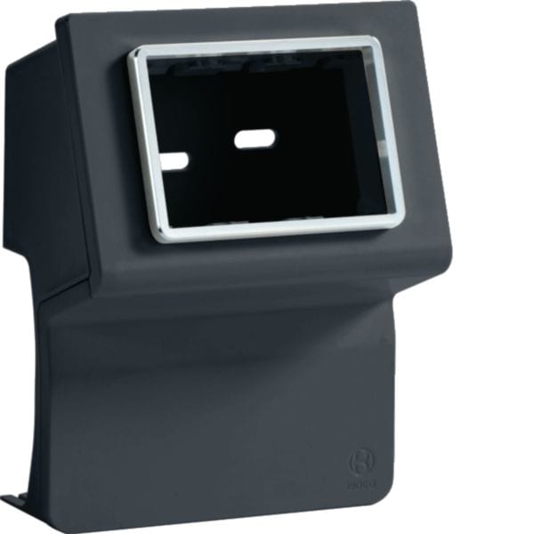 HAGER BOCCHIOTTI - Scatola porta apparecchi Pepita 3 moduli linea TCN nero ardesia SCN 3 AP A