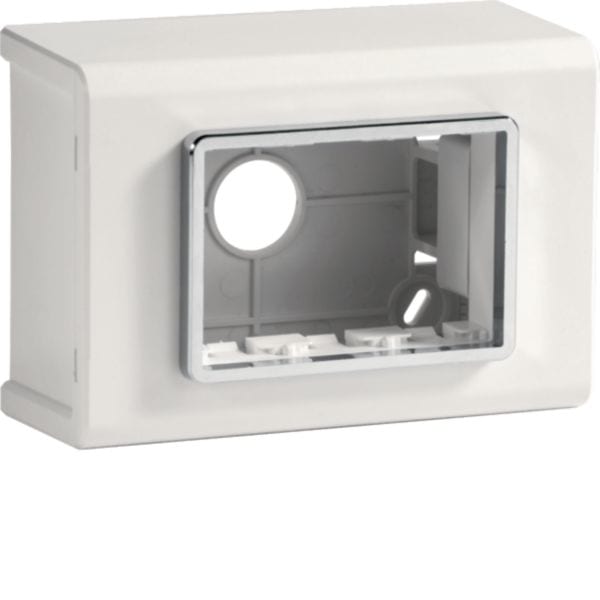 HAGER BOCCHIOTTI - Scatola porta apparecchi Pepita 3 moduli linee TMC/TMU bianco SMN 3 AP W