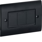 HAGER BOCCHIOTTI - Placca cieca per scatole canali TBA-TBN-TCN nero ardesia PC 83 A