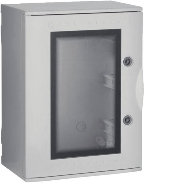 HAGER BOCCHIOTTI - Quadro in vetroresina oblò 425x325x180mm IP66 36M grigio Pedro VTR 02 OBLO'