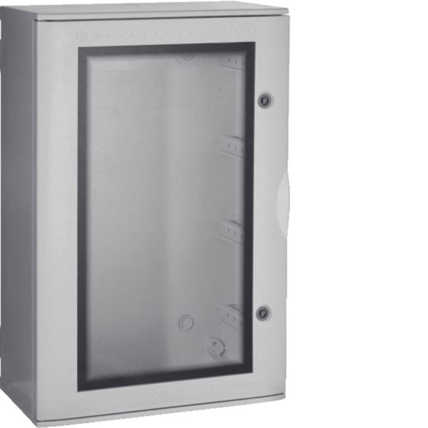 HAGER BOCCHIOTTI - Quadro in vetroresina oblò 650x430x210mm IP66 72M grigio Pedro VTR 04 OBLO'