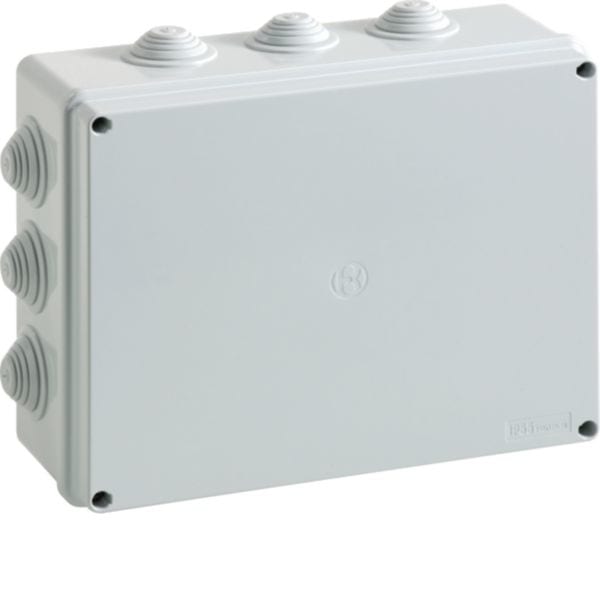 HAGER BOCCHIOTTI - Cassetta di derivazione IP55 grigia 240x190x90 viti metalliche IP55 05 VM