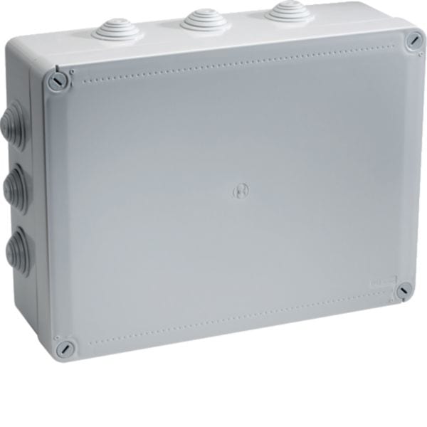 HAGER BOCCHIOTTI - Cassetta di derivazione IP55 grigia 380x300x120 1/4 di giro IP55 07 GRI