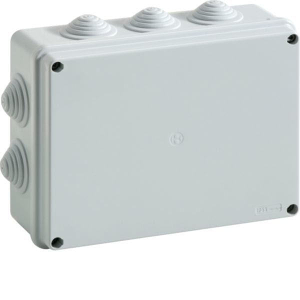 HAGER BOCCHIOTTI - Cassetta derivazione IP55 grigia 300x220x120 viti metalliche IP55 06 VM GWT960