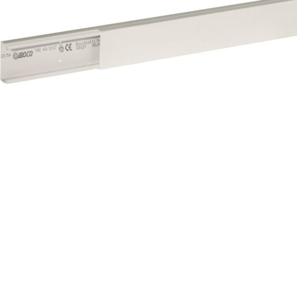 HAGER BOCCHIOTTI - Minicanale monoscomparto con coperchio standard bianco TMC 40/1x17 W