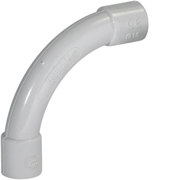 HAGER BOCCHIOTTI - Curva a 90° per tubi rigidi autoestinguente IP40 grigio CGRI25