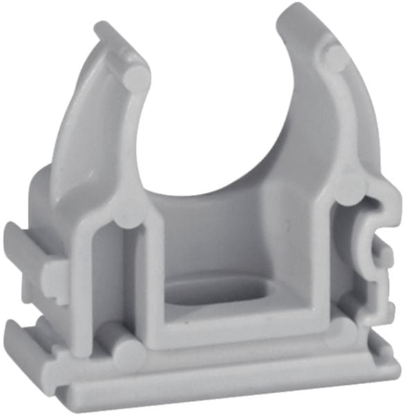HAGER BOCCHIOTTI - Supporto fissatubo a scatto per tubi rigidi Halogen Free grigio FISN40