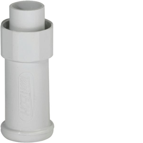 HAGER BOCCHIOTTI - Raccordo tubo rigido-guaina spiralata pari diametro IP65 grigio IPR25
