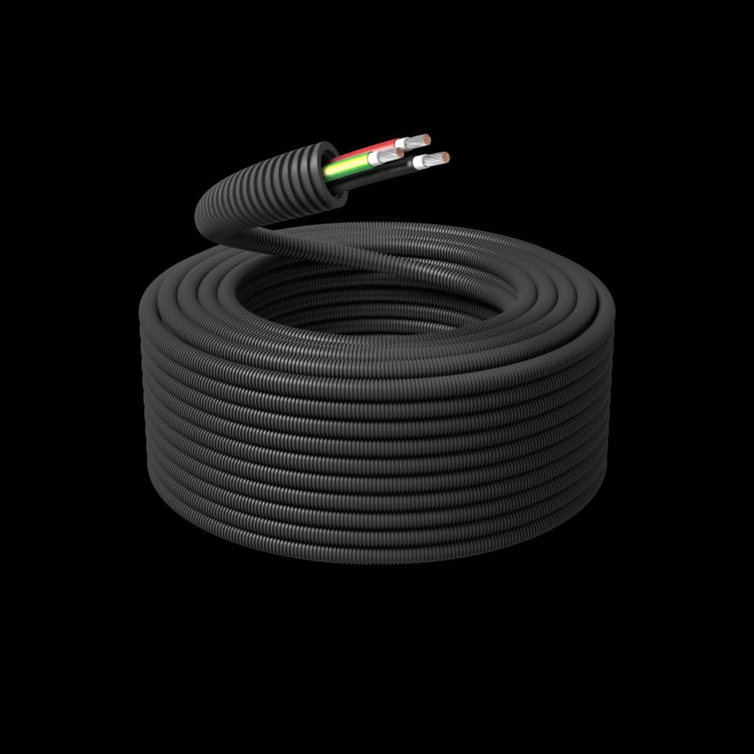 HAGER BOCCHIOTTI - Tubo ICTANUV20 preinfilato cavi solari H1Z2Z2-K 2x4 NERO-ROSSO + H07Z1-K 1x4 G/V