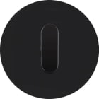 HAGER BOCCHIOTTI - Placca con traversino per interruttore/pulsante a manopola R.classic vetro nero
