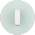 HAGER BOCCHIOTTI - Placca con traversino x int./pulsante a manopola R.Classic vetro bianco polare